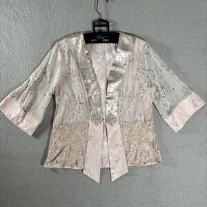Vintage Studio VK Blouse Kimono Women’s‎ Size M Sheer Floral Lace Coquette Style